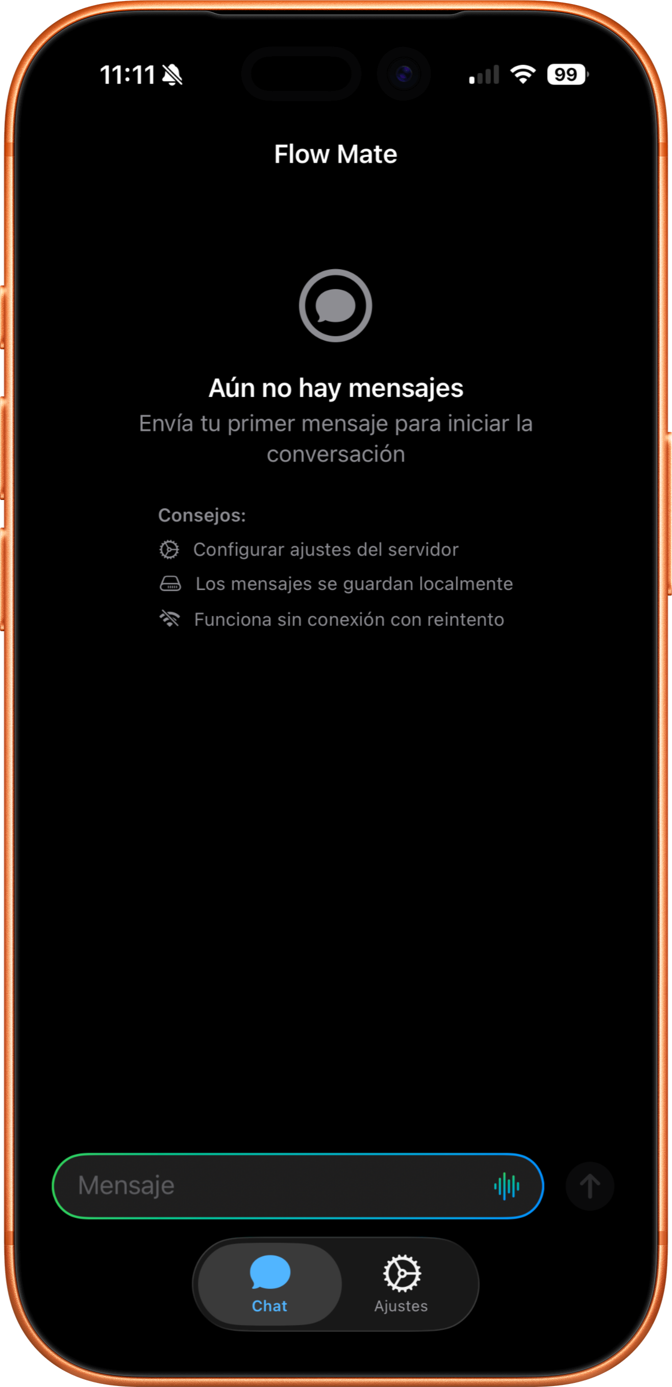 Vista Previa de la App FlowMate